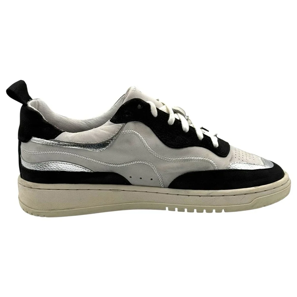 Dolce Vita Adella Women's Sneaker Size 7 White Black Leather Chunky Casual Shoes